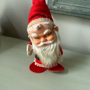 Vintage commodore rubber faced santa claus on feet base japan